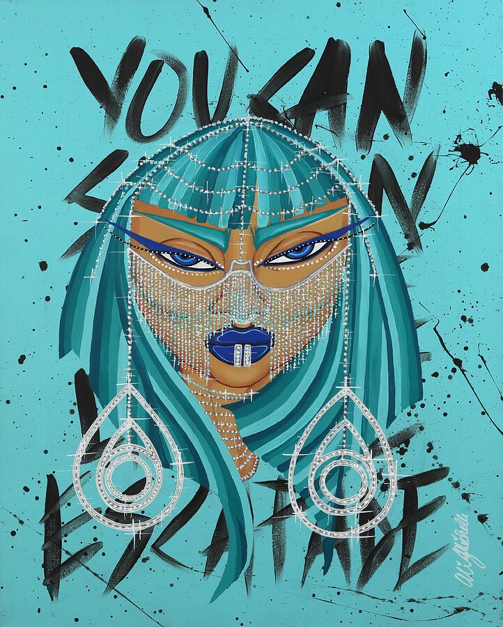 Crush On You 3 Blue Painting by Aliya Michelle