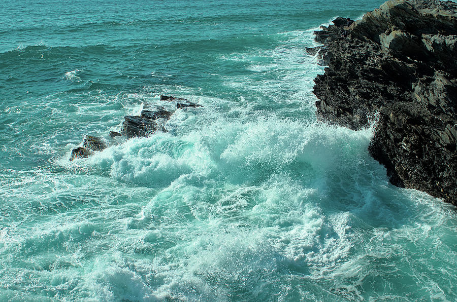 Crushing waves in Porto Covo Photograph by Angelo DeVal