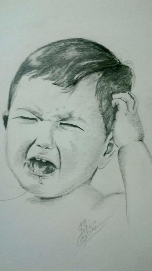 How to draw BABY CRYING easy - YouTube