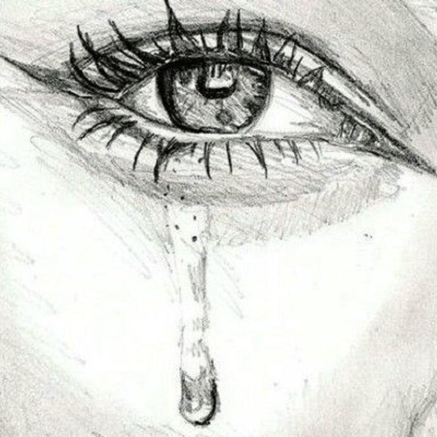 eye crying drawing
