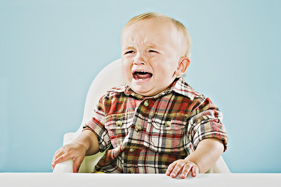 Crying One Year Old Baby Boy Photograph by Mimi  Haddon