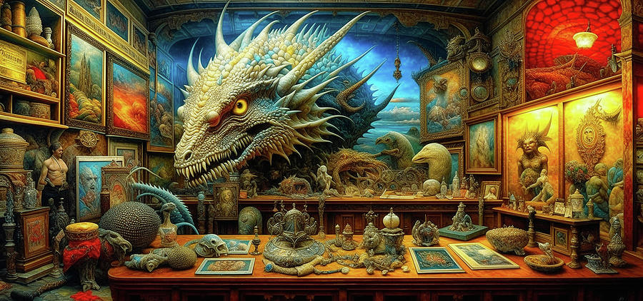 Cryptid Taxidermy Dragon Digital Art by Otto Rapp