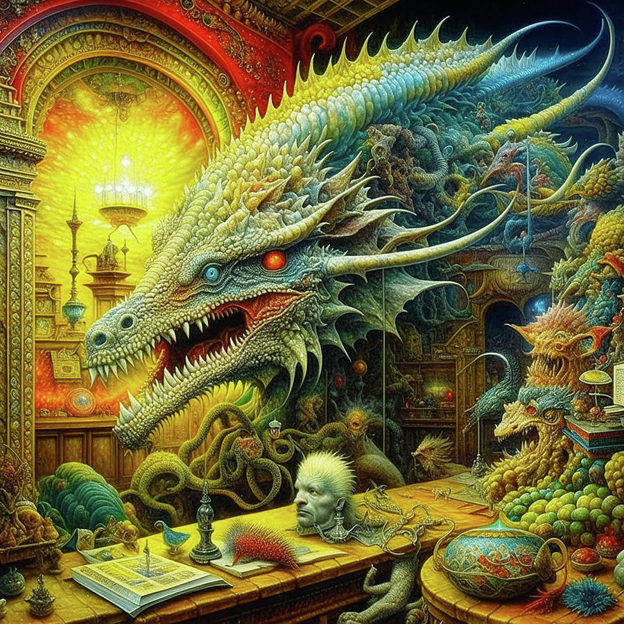 Cryptid Taxidermy Museum Dragon 3 Digital Art by Otto Rapp