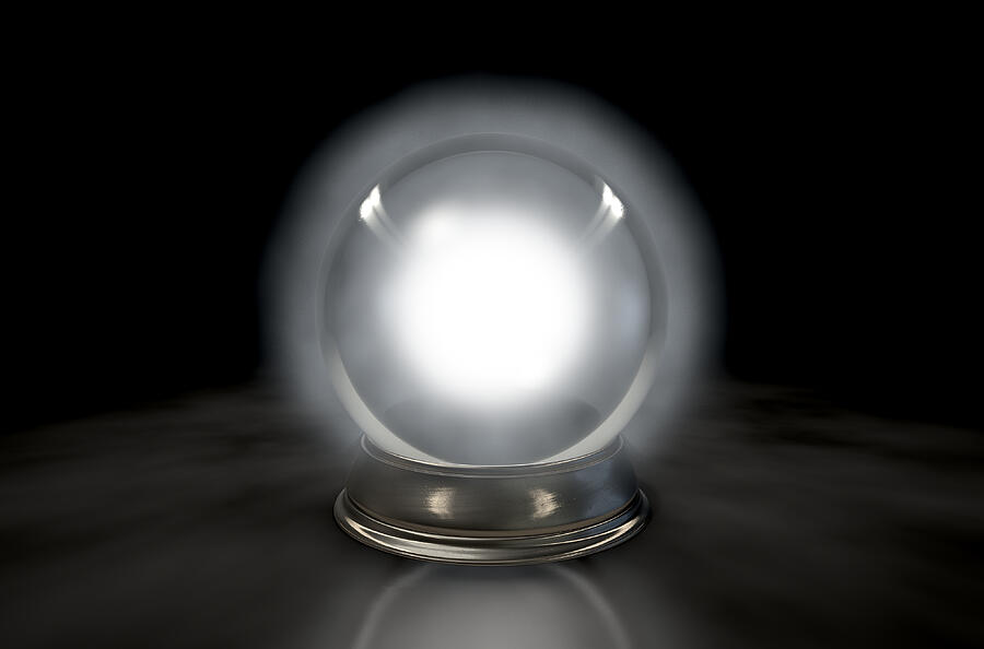 Crystal Ball Glowing Photograph by Allanswart