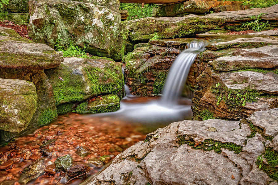 Crystal Bridges Nature Art Trail Waterfall - Northwest Arkansas Photograph