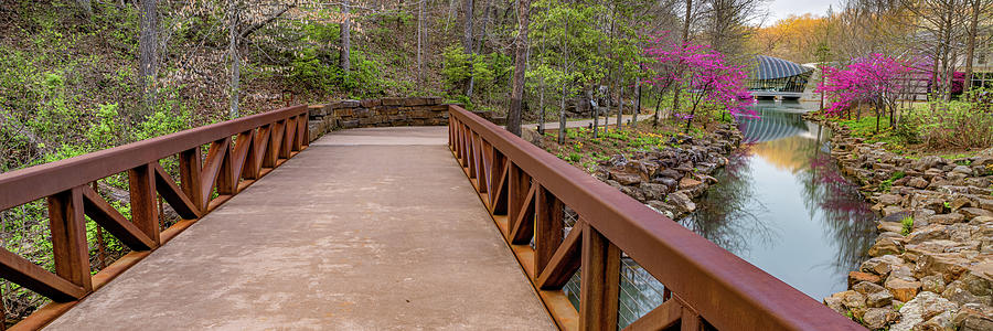 Crystal Bridges Nature Trail Spring Panorama Photograph by Gregory Ballos