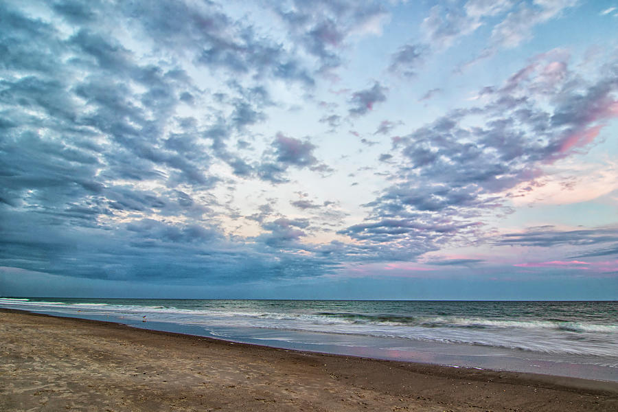 Crystal Coast Beach Sunset Over the Atlantic - North Carolina Photograph by Bob Decker