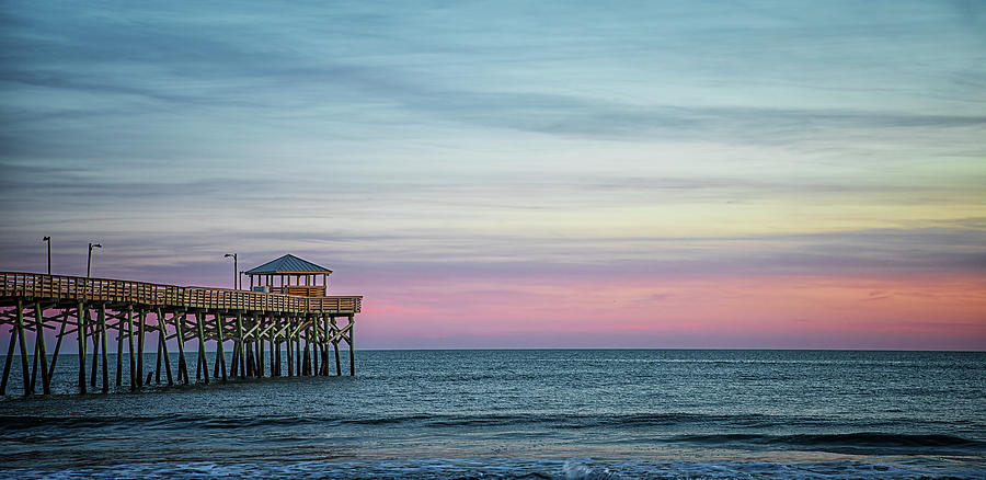 Sunset Photograph - Crystal Coast Sunset - Atlantic Beach NC by Bob Decker
