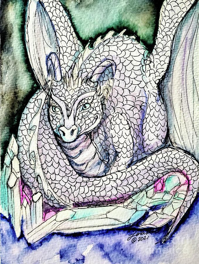 Crystal Dragon Painting by Lora Tout