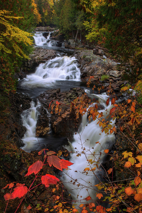 Crystal Falls Autumn Photograph by White Mountain Images