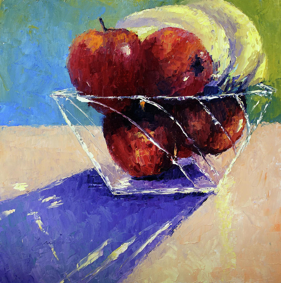 Crystal Fruit Bowl Painting by Terry Chacon