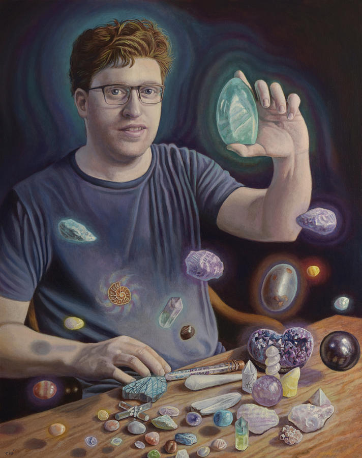 Crystal Healer Painting by Miguel Tio