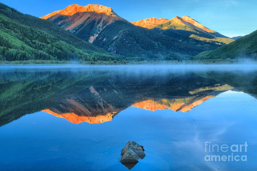 Crystal Lake Calm Sunrise Reflections Photograph by Adam Jewell