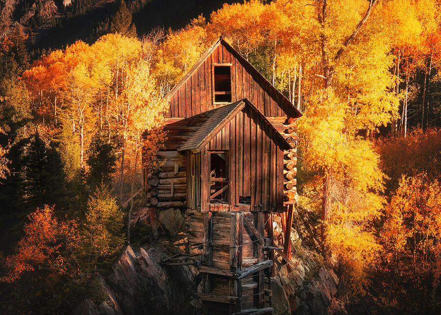 Crystal Mill Closeup In Autumn Photograph by Dan Sproul Crystal Mill Closeup In Autumn Photograph by Dan Sproul
