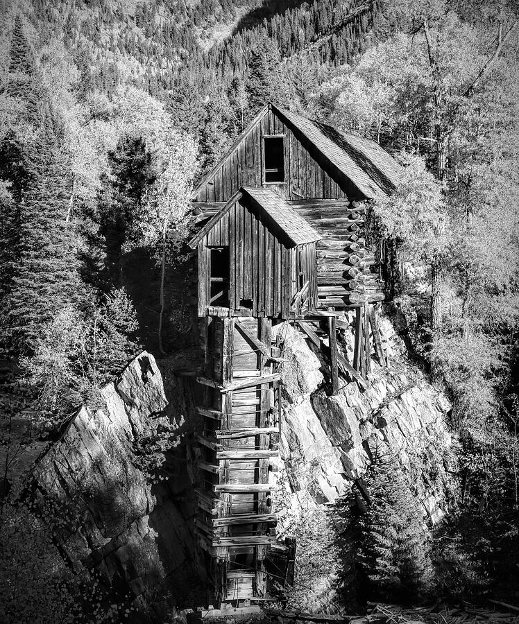 Crystal Mill Colorado Black And White Photograph by Dan Sproul Crystal Mill Colorado Black And White Photograph by Dan Sproul