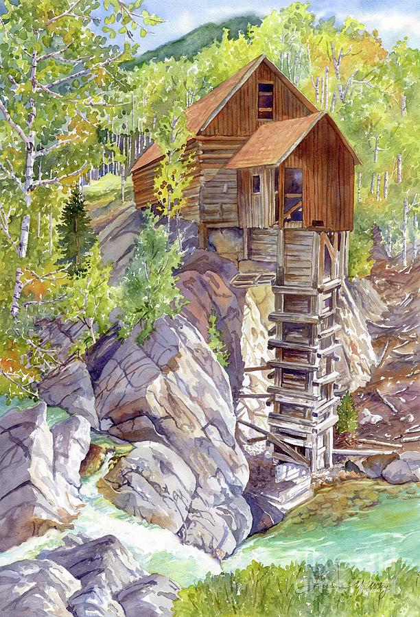Mountain Painting - Crystal Mill by Lorraine Watry