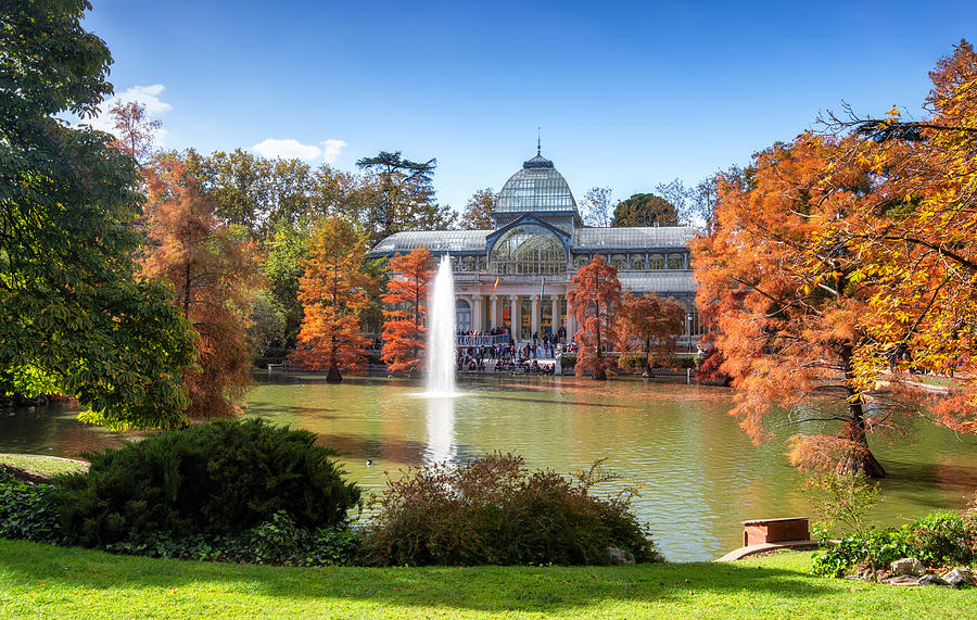 crystal palace in Parque del Retiro at autumn, Madrid Photograph by Eloi_Omella