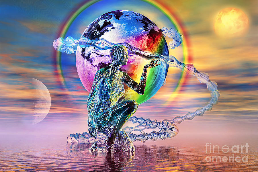 Crystal Planet  X  Digital Art by Shadowlea Is