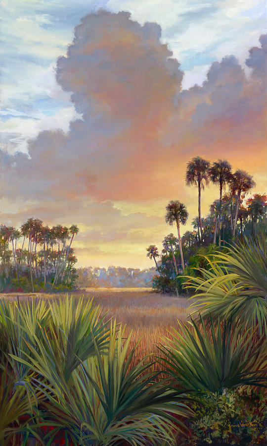 Sunset Painting - Crystal River Sunrise by Laurie Snow Hein