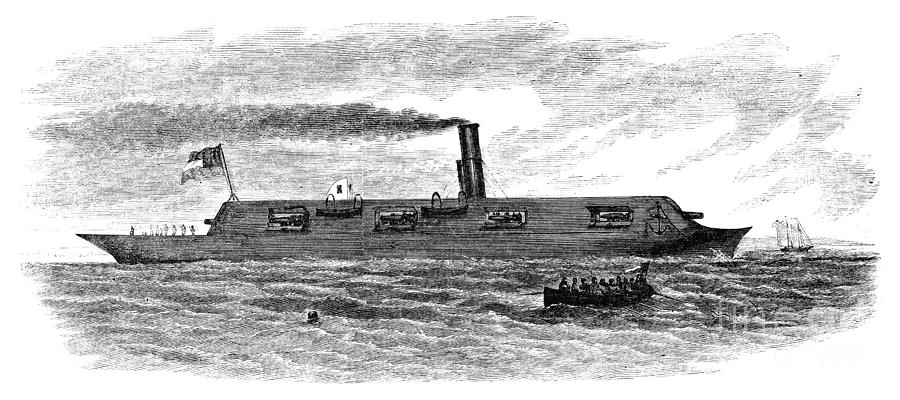CSS Merrimack, 1861 Drawing by Granger