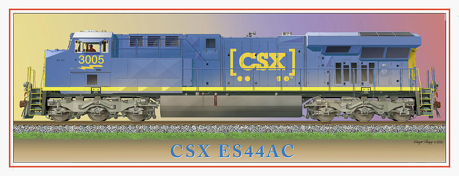 Csx Es44ac 3005 Digital Art by Wayne Shipp | Fine Art America