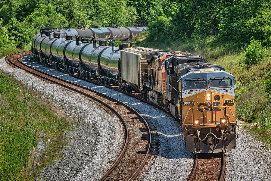 CSX K423-13 loaded ethanol train SB at Nortonville Ky Photograph by Jim Pearson