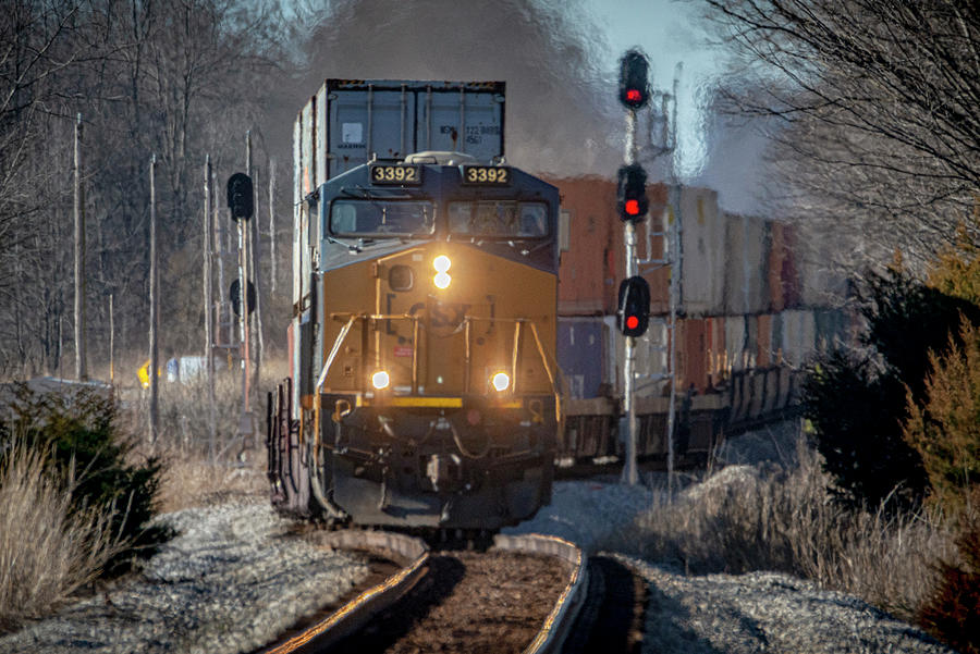 CSX southbound intermodal at Guthrie Ky Photograph by Jim Pearson