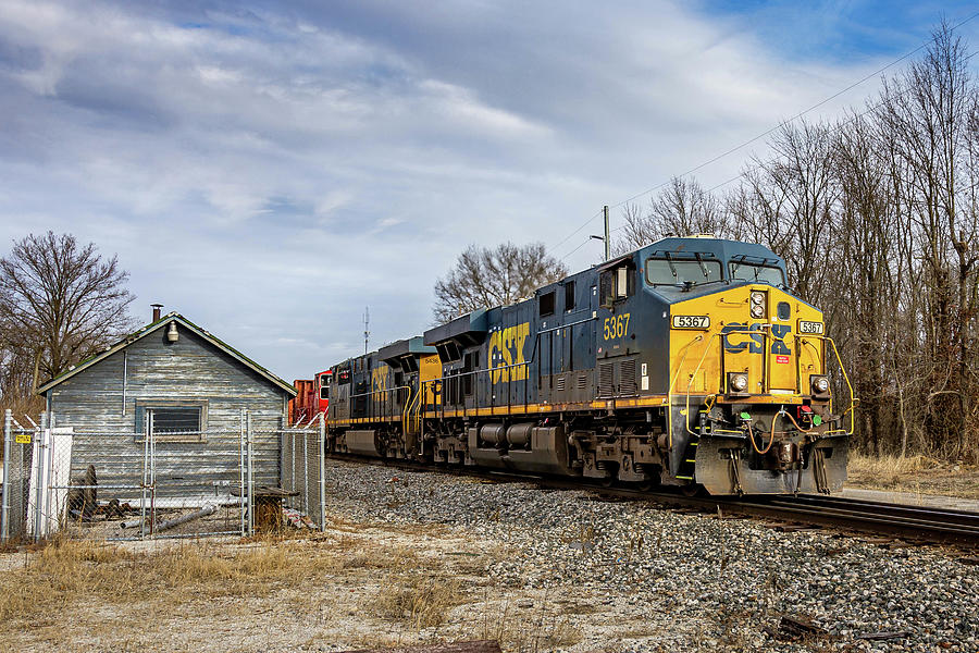 CSX Transportation CSXT 5367 GE ES40DC Pyrography by Steelrails Photography