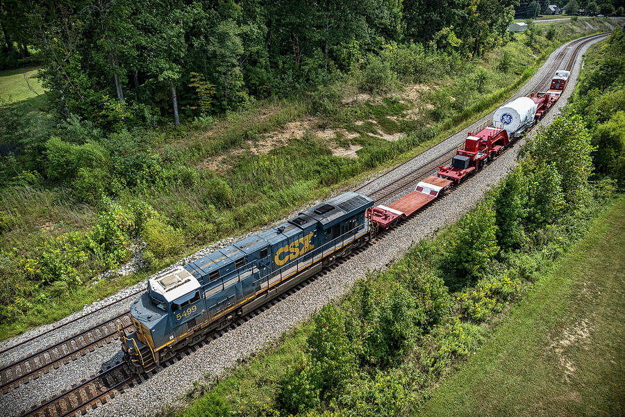 CSX W995 GE High and Wide Move at Nortonville Kentucky Photograph by Jim Pearson