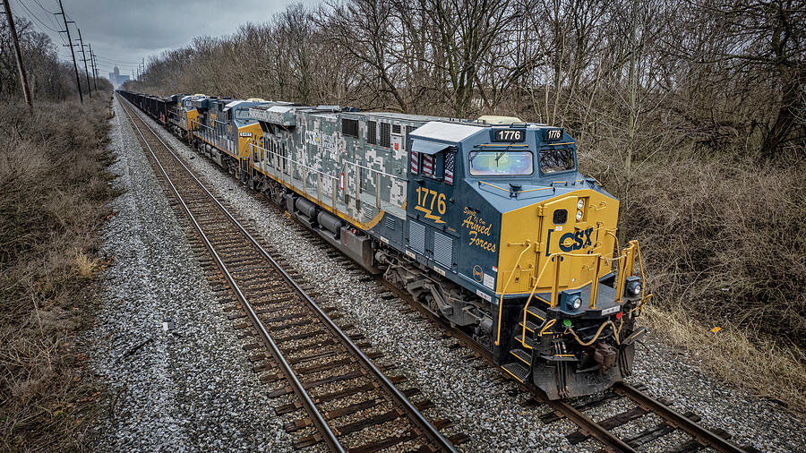 CSXT 1776 Spirit of our Armed Forces unit at Indianapolis IN Photograph by Jim Pearson
