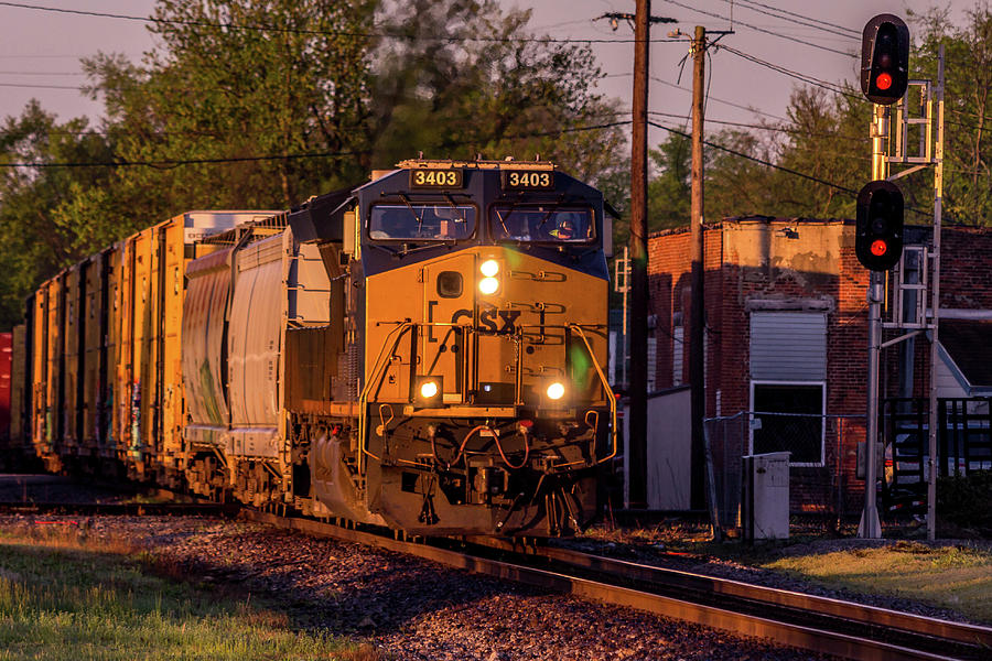 Csxt 3403 Ge Et44ah Pyrography by Steelrails Photography