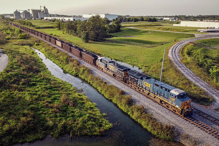 CSXT 3439 And 275 Lead Loaded Coal Train CSX N040 Photograph by Jim Pearson
