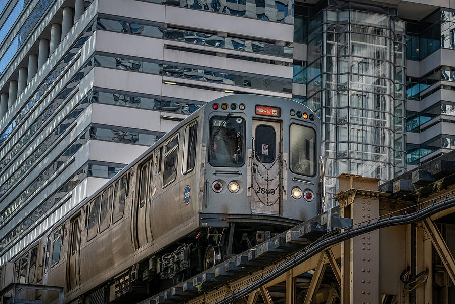 CTA 712 to Midway in the loop downtown Chicago Illinois Photograph by Jim Pearson