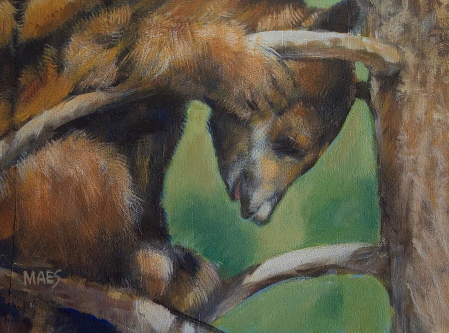 Cub mischief Painting by Walt Maes