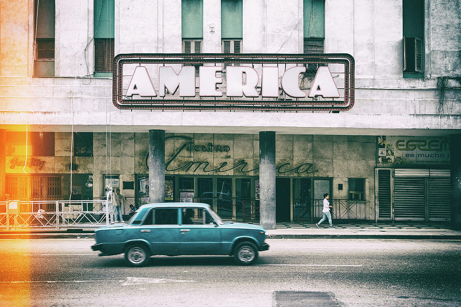 Cuba Fuerte Collection - Teatro America in Havana Photograph by Philippe HUGONNARD