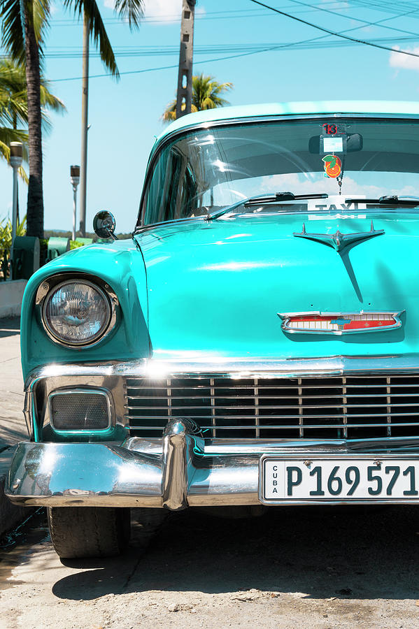 Cuba Fuerte Collection - Turquoise Chevy Classic Car Photograph by ...