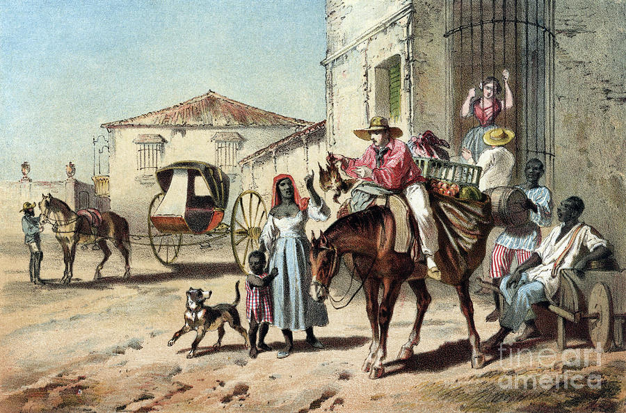 Cuba - Landlord, 1855 Drawing by Granger
