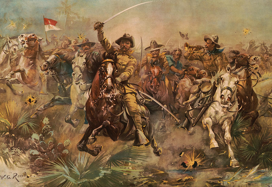 Theodore Roosevelt Painting - Cuba Rough Riders, Teddys Rough Riders by American School