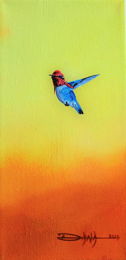 Cuban Bumblebee Hummingbird Painting by Dana Newman