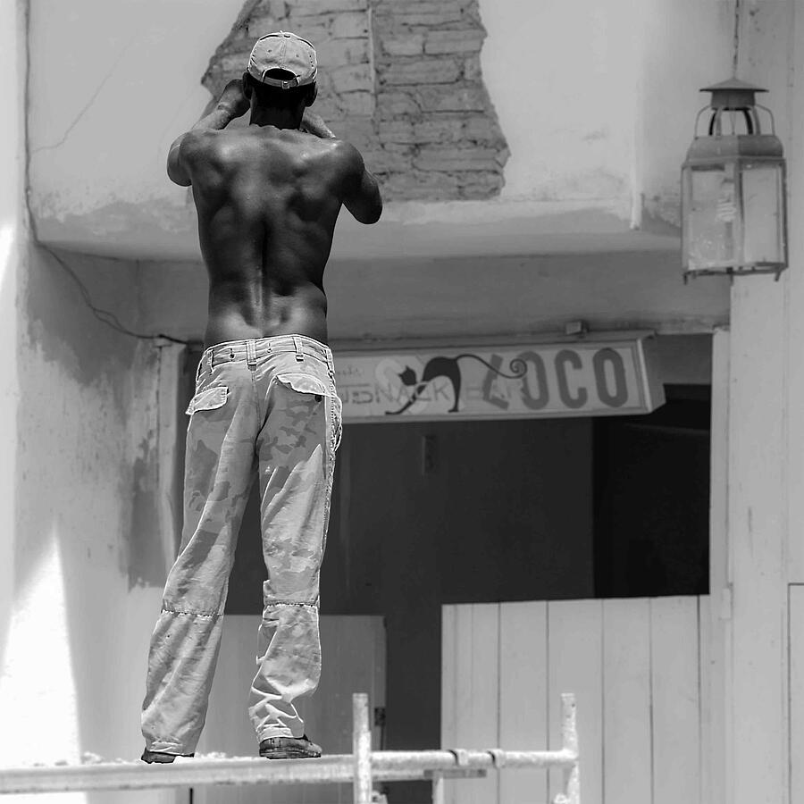 Cuban Construction Worker Photograph by Fran Hogan Cuban Construction Worker Photograph by Fran Hogan