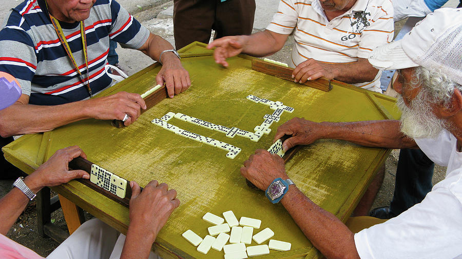Cuban domino players on the stree, Havana Photograph by Jixue Yang