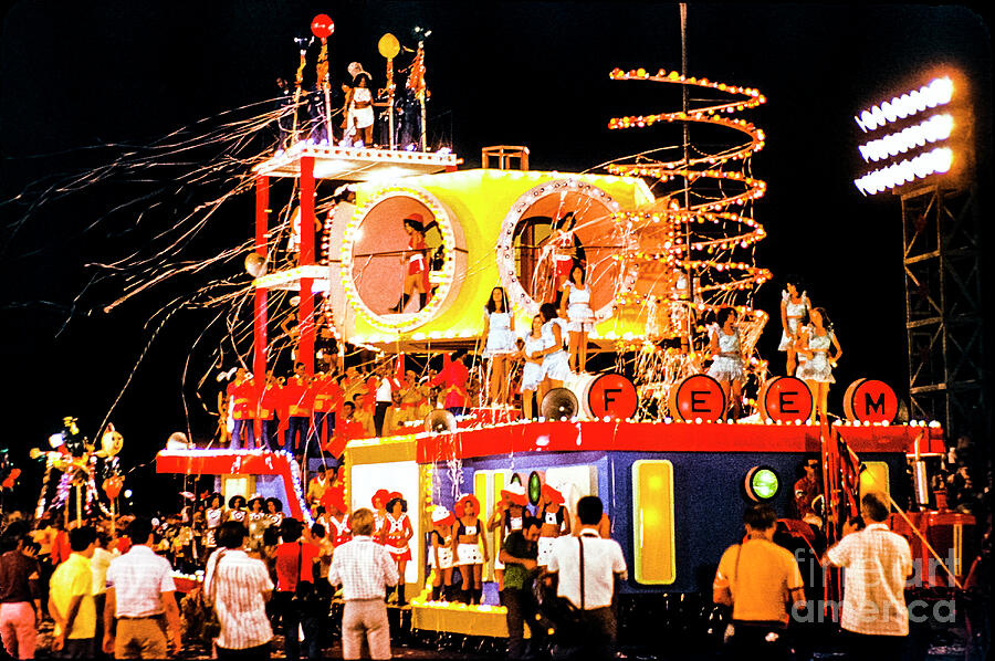 Cuban nostalgia Havana carnival 1970 - 1974. Allegorical float for parade  or carnival salsa dancers Mixed Media by Elena Gantchikova - Fine Art  America