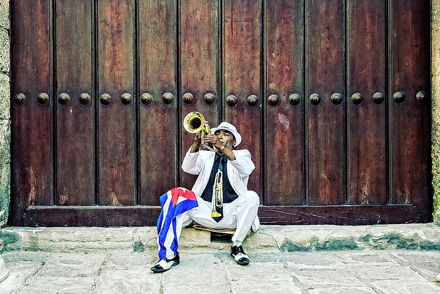 Musician Photograph - Cuban Trumpet player by Lou Novick