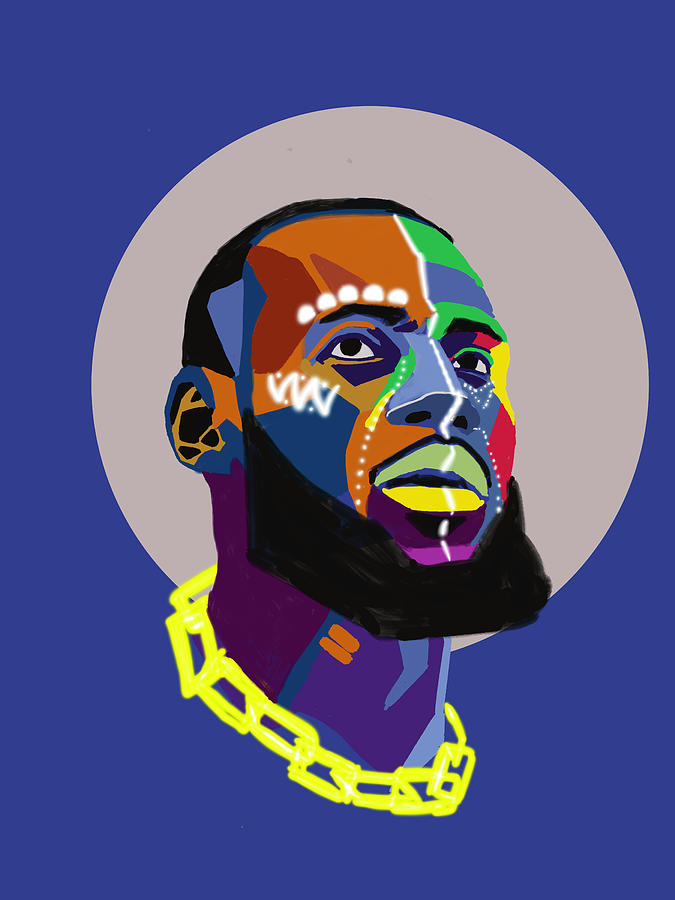 Premium AI Image  LeBron James with USA flagstyle art illustration