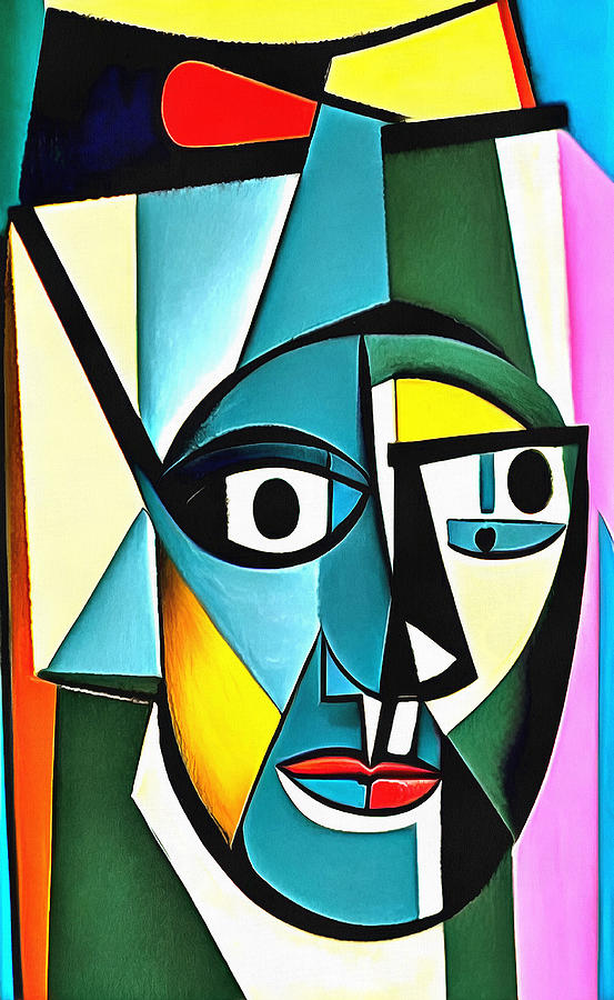 Cubist Self Portrait Digital Art by Galeria Trompiz | Fine Art America