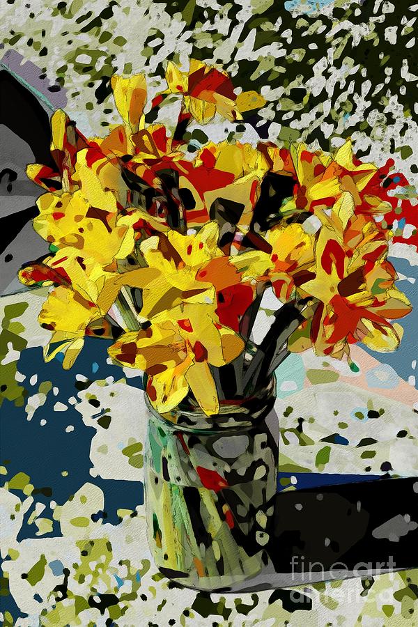 Cubistic Daffodils Photograph by Katherine Erickson