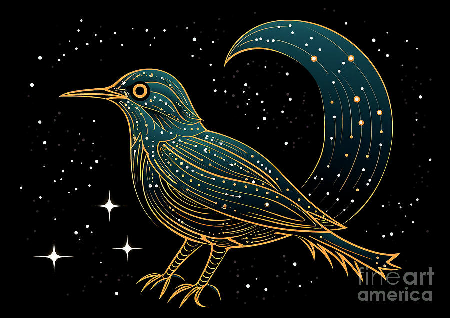 Cuckoo celestial songs of the forest digital art by adrien efren fine