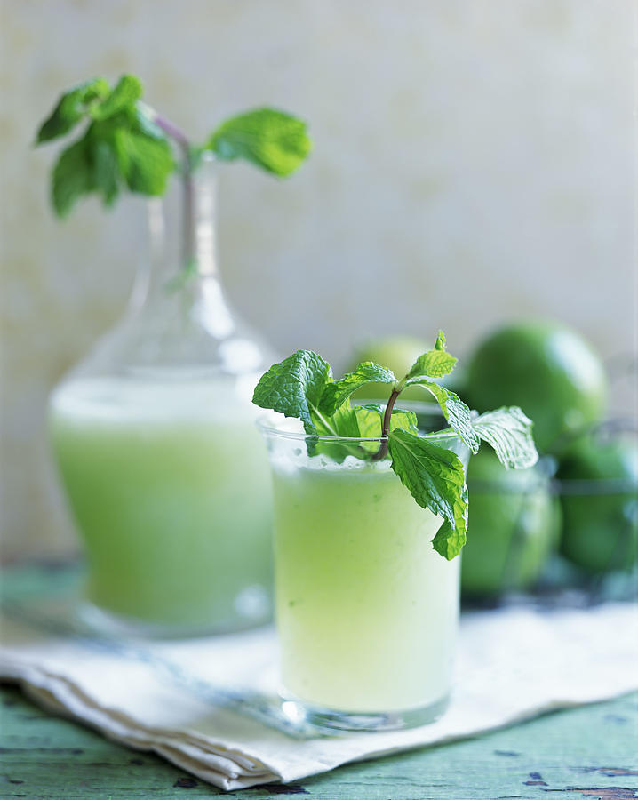 Cucumber lime smoothie Photograph by Alexandra Grablewski