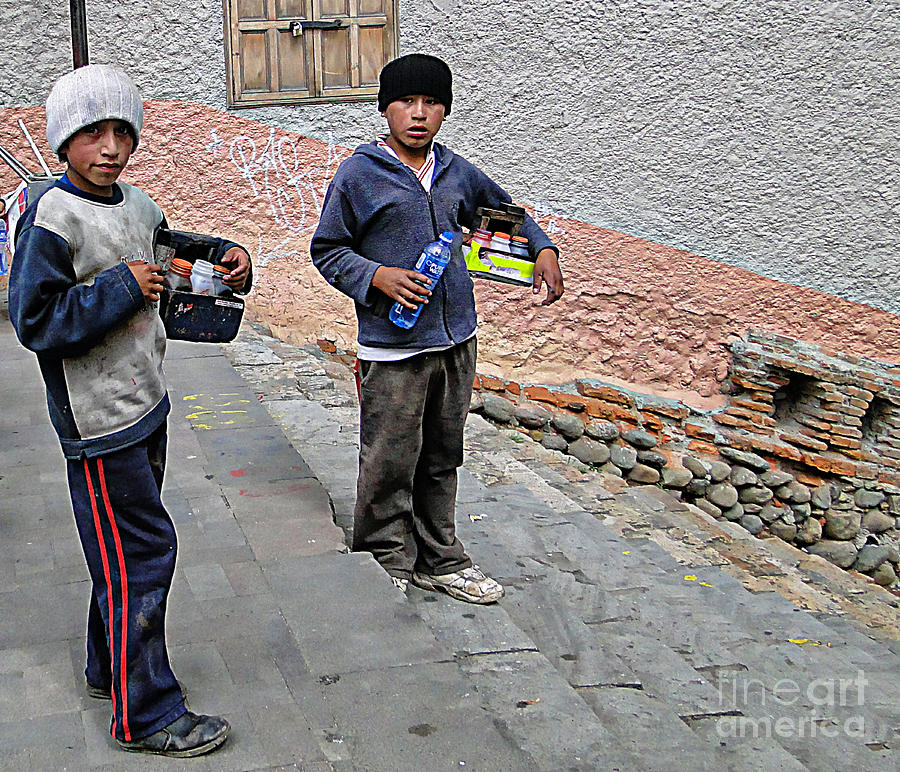Cuenca Kids 1750 Photograph by Al Bourassa