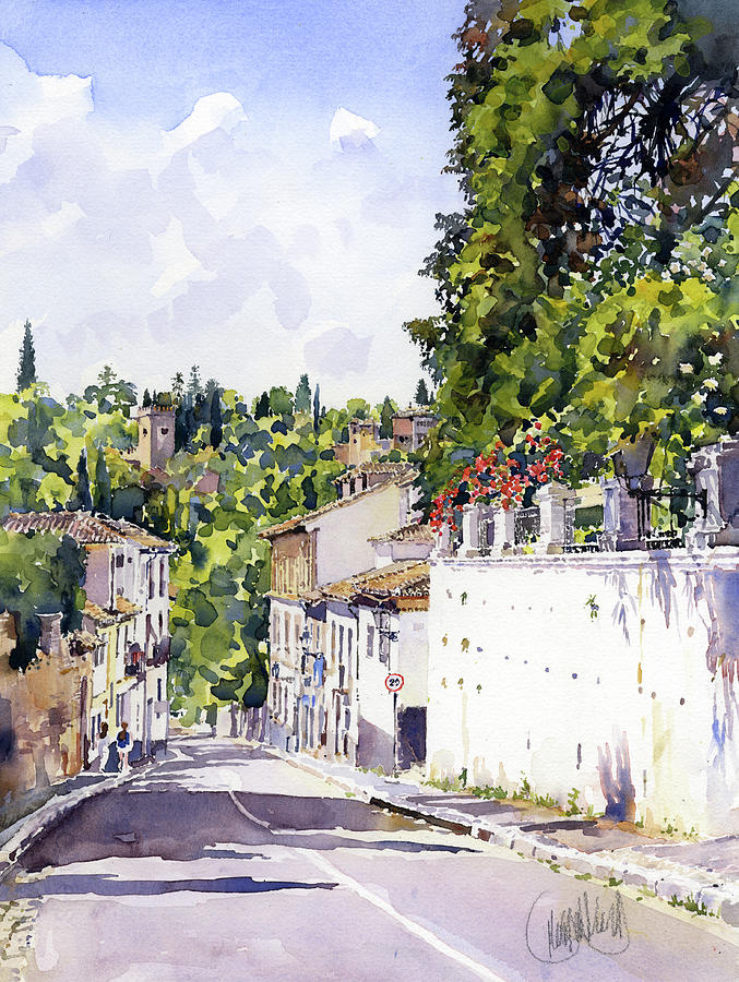 Cuesta Chapiz Albaicin Granada Painting